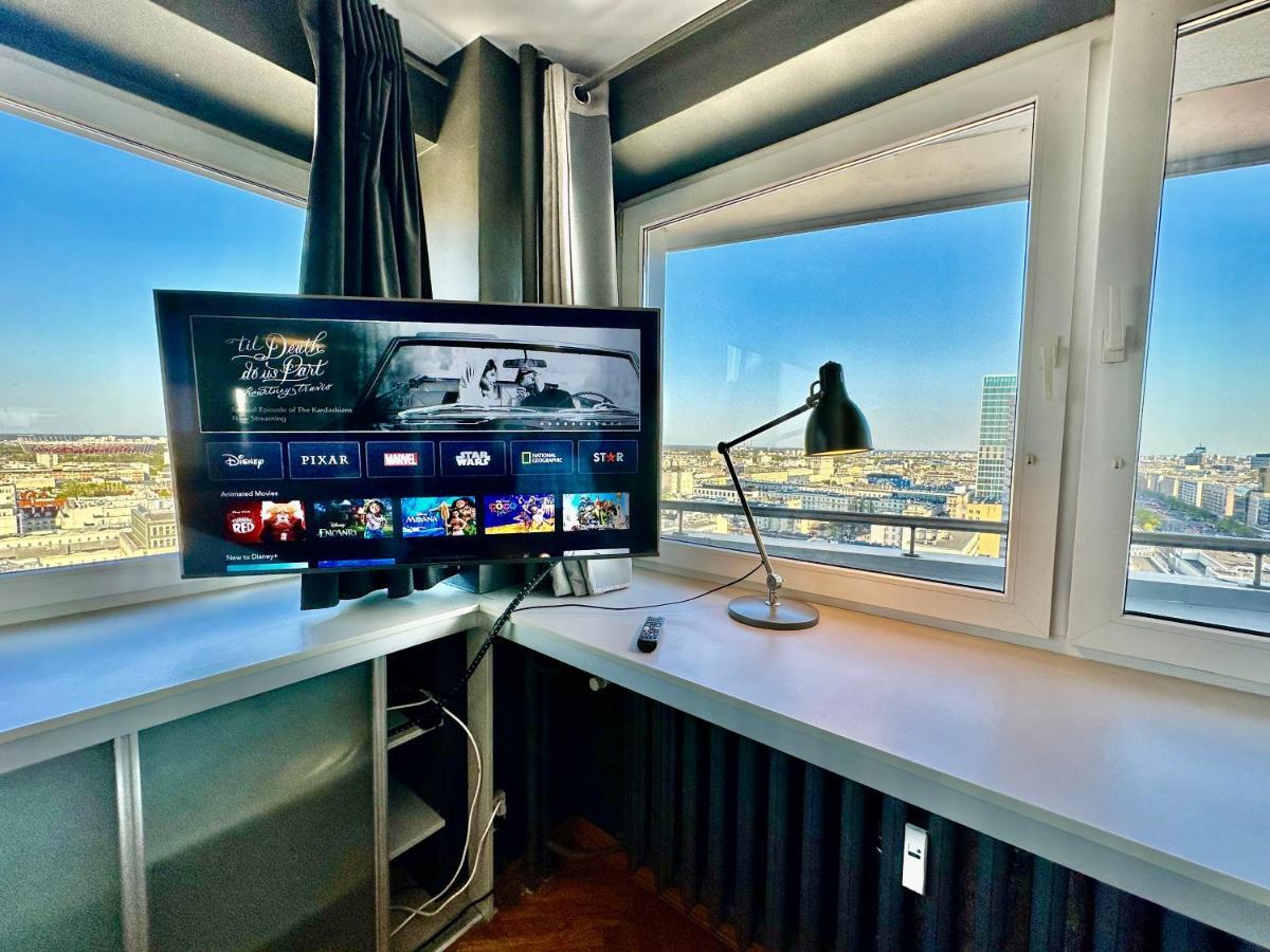 Super Apartament Grey Centrum 2X Metro Fast Wifi 300 Mbs Netflix Appletv Smarttv Spotify Panorama Miasta Warschau Exterior foto