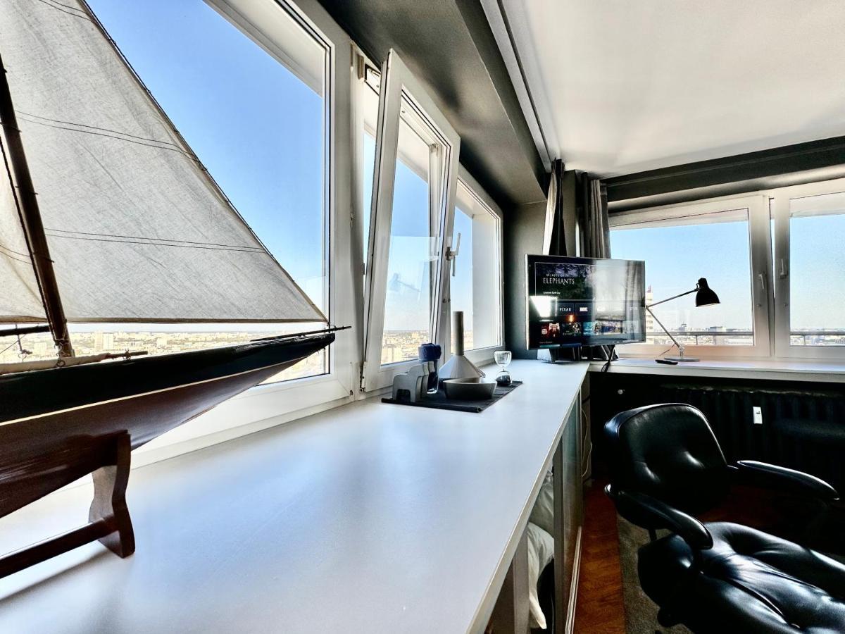 Super Apartament Grey Centrum 2X Metro Fast Wifi 300 Mbs Netflix Appletv Smarttv Spotify Panorama Miasta Warschau Exterior foto
