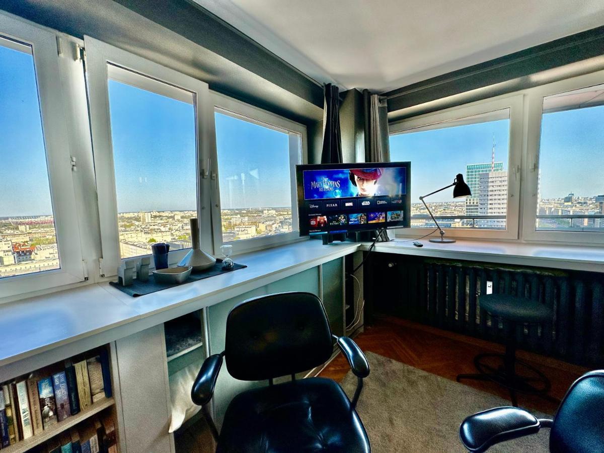Super Apartament Grey Centrum 2X Metro Fast Wifi 300 Mbs Netflix Appletv Smarttv Spotify Panorama Miasta Warschau Exterior foto