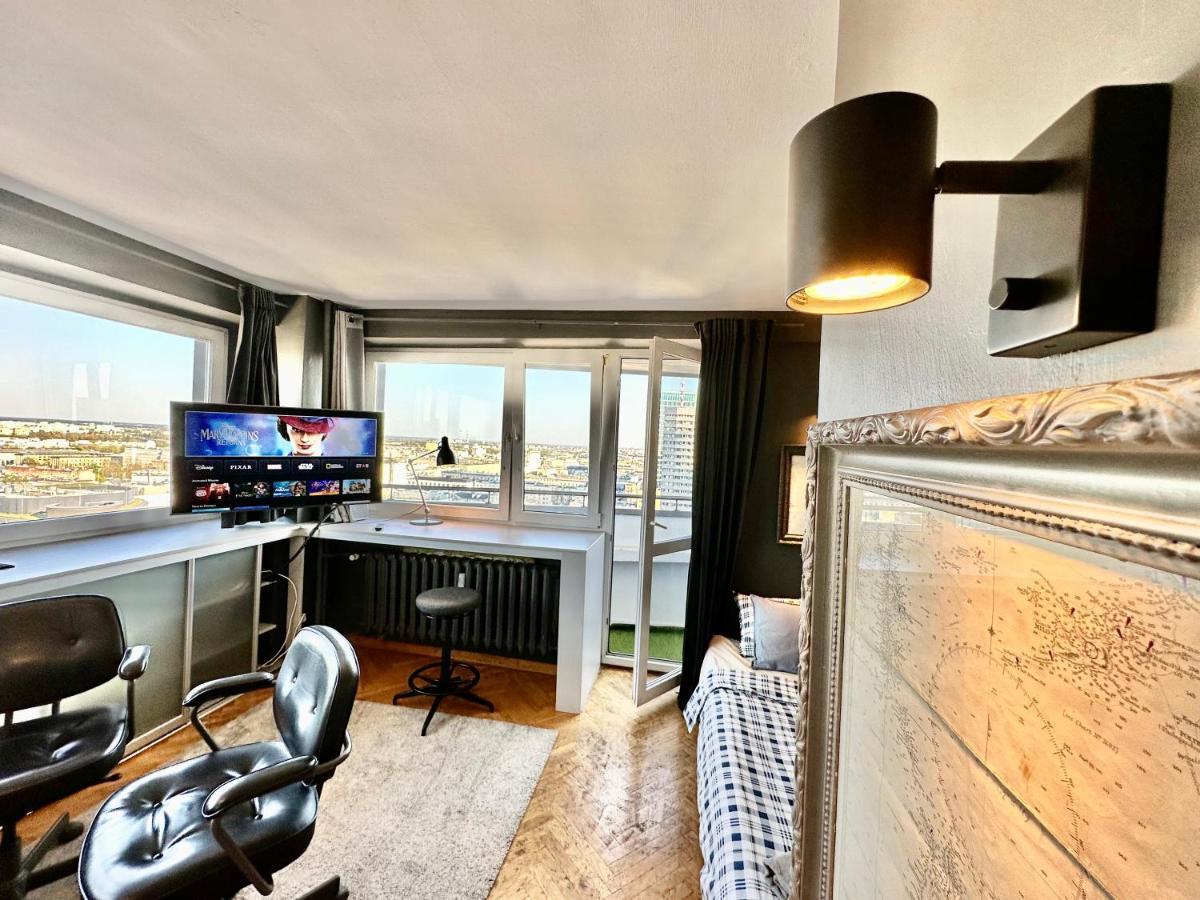 Super Apartament Grey Centrum 2X Metro Fast Wifi 300 Mbs Netflix Appletv Smarttv Spotify Panorama Miasta Warschau Exterior foto