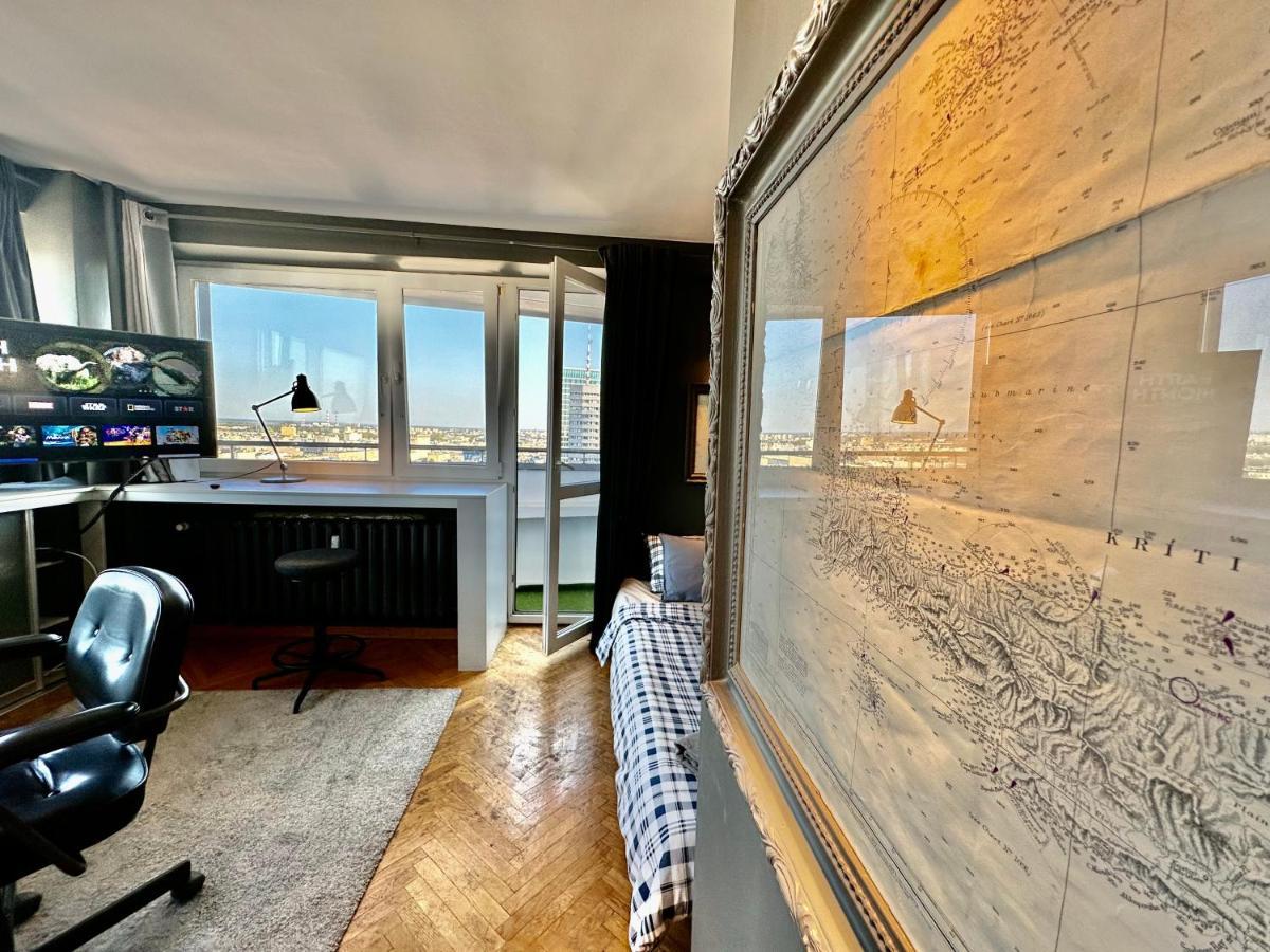 Super Apartament Grey Centrum 2X Metro Fast Wifi 300 Mbs Netflix Appletv Smarttv Spotify Panorama Miasta Warschau Exterior foto