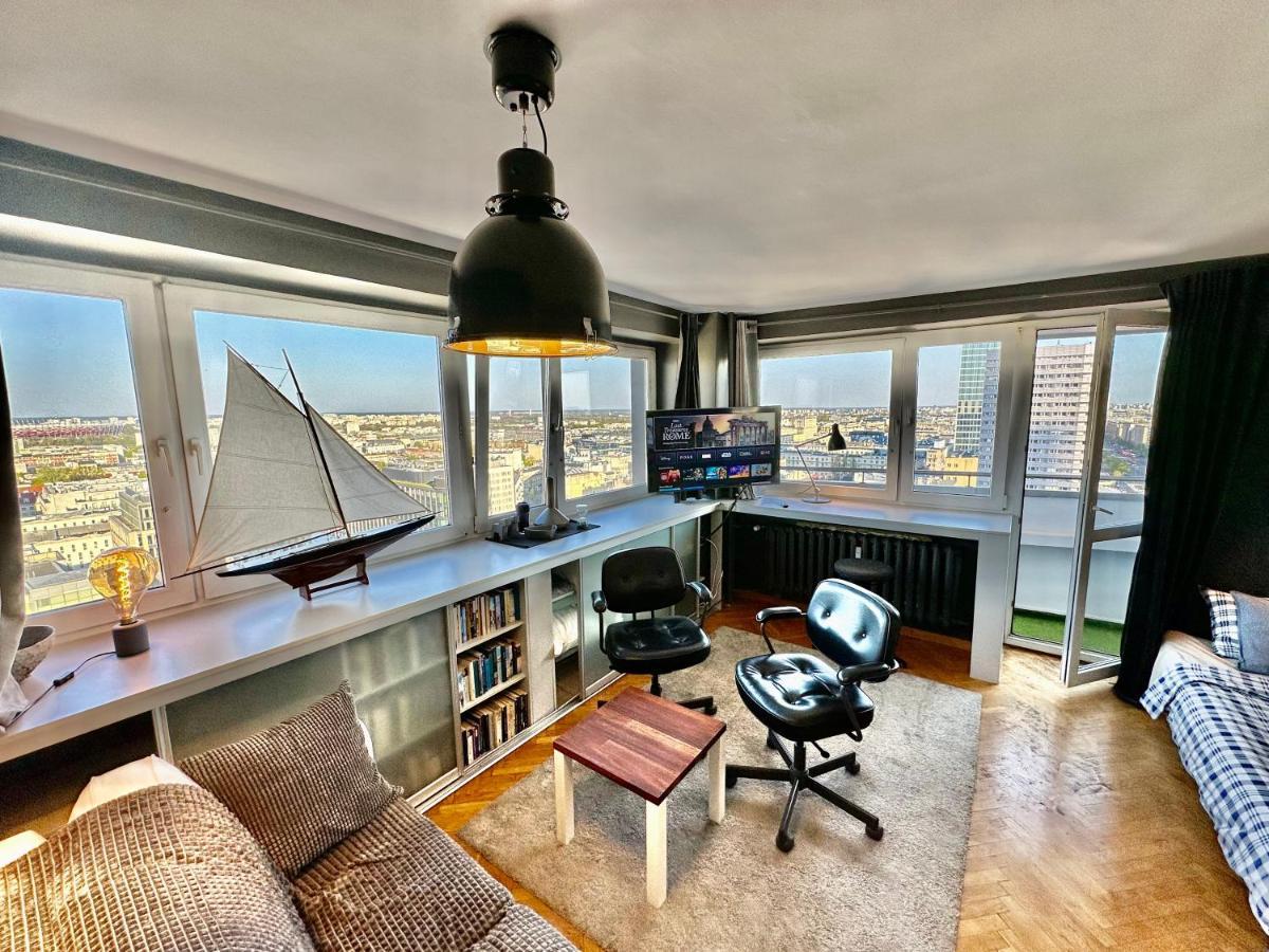 Super Apartament Grey Centrum 2X Metro Fast Wifi 300 Mbs Netflix Appletv Smarttv Spotify Panorama Miasta Warschau Exterior foto